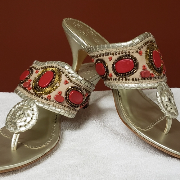 Jack Rodgers Moraccon Kitten Heeled Sandals - NW box - Picture 2 of 6